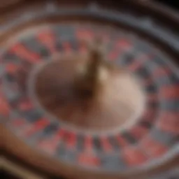 A detailed view of the American Roulette wheel showcasing the unique arrangement of numbers and colors.