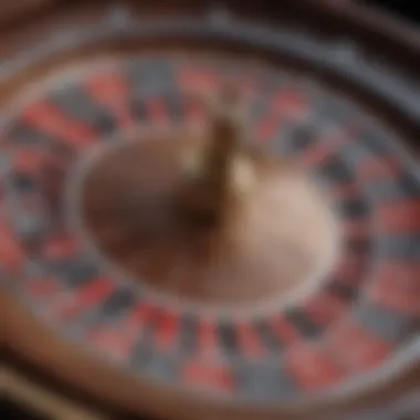 A detailed view of the American Roulette wheel showcasing the unique arrangement of numbers and colors.