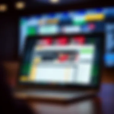 Online Betting Platform Interface A laptop displaying a betting website interface