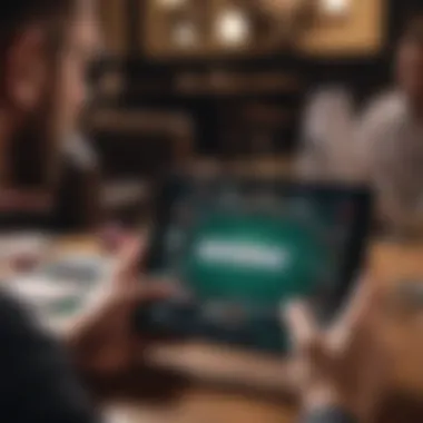 Strategic Insights for Poker Enthusiasts A player analyzing poker strategies on a tablet