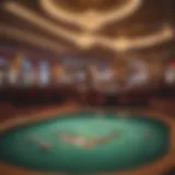 A luxurious casino interior showcasing vibrant free gaming options