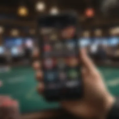Bovada LV Mobile App User Interface User interface of the Bovada LV mobile app showcasing game selection