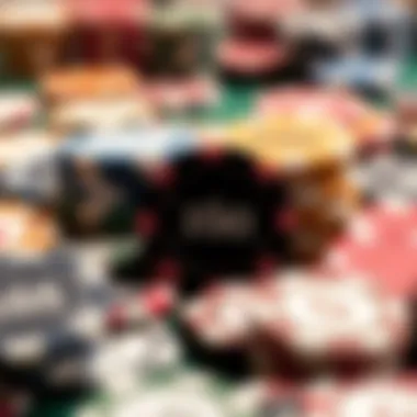 Collection of diverse casino chips showcasing value variations