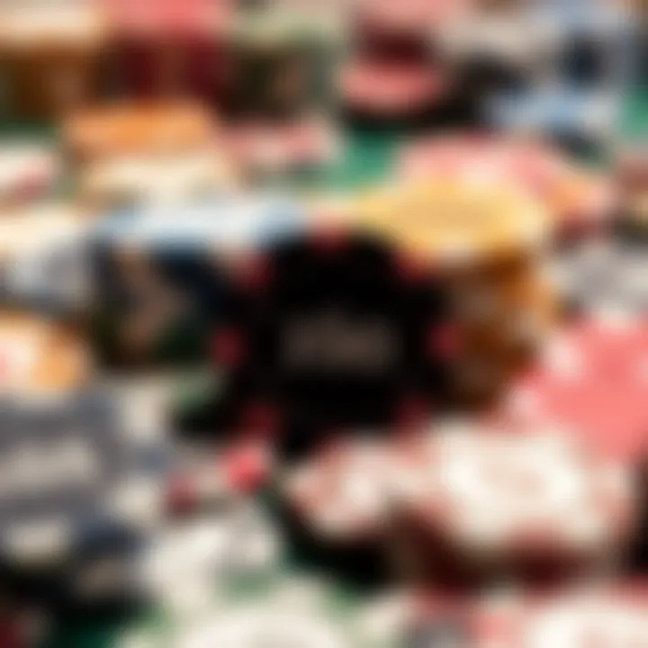 Collection of diverse casino chips showcasing value variations