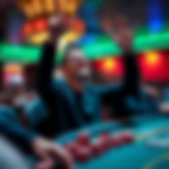 Player celebrating a big win