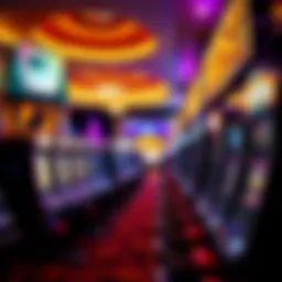 A vibrant casino floor filled with slot machines