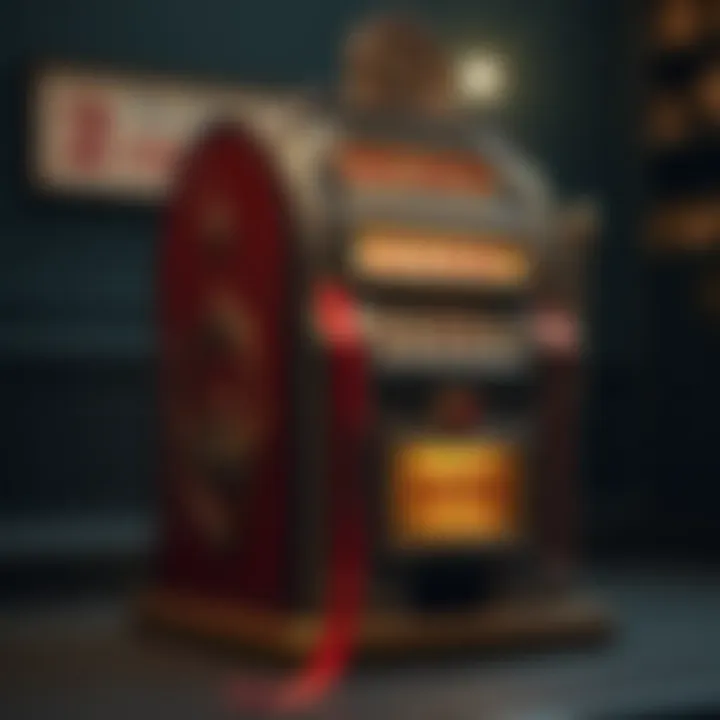 An antique coin slot machine showcasing its historical design