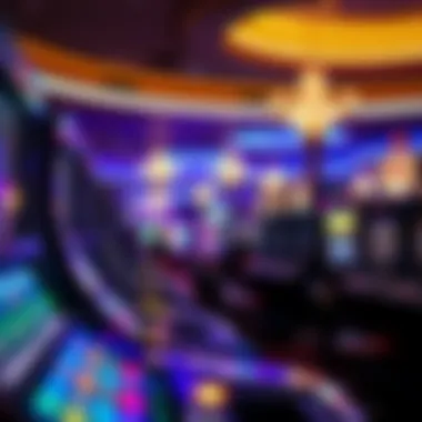 A vibrant casino floor filled with various slot machines
