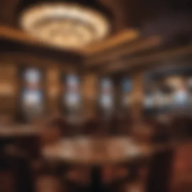 Stylish restaurant inside Commerce Casino with elegant dining setup