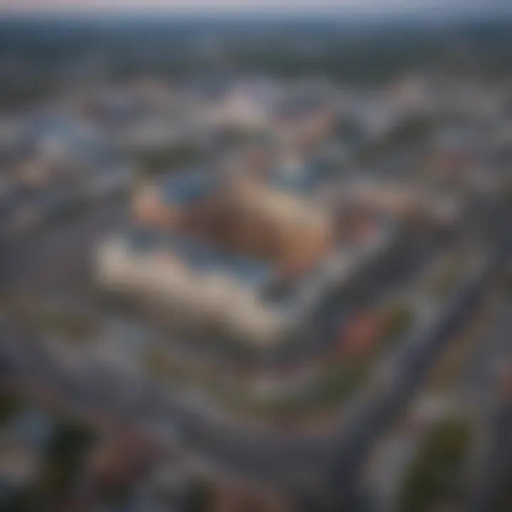 Aerial view of New Jersey casino landscape