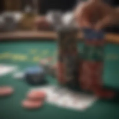 Elegant Texas Hold'em Poker Set Elegant Texas Hold'em poker set showcasing chips and cards