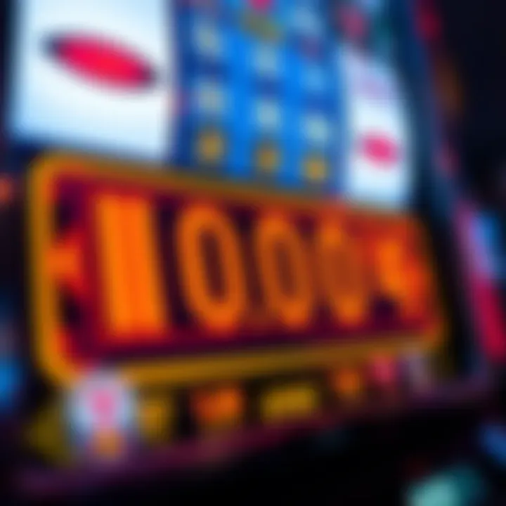Close-up of a megabucks slot machine display showing the jackpot amount.