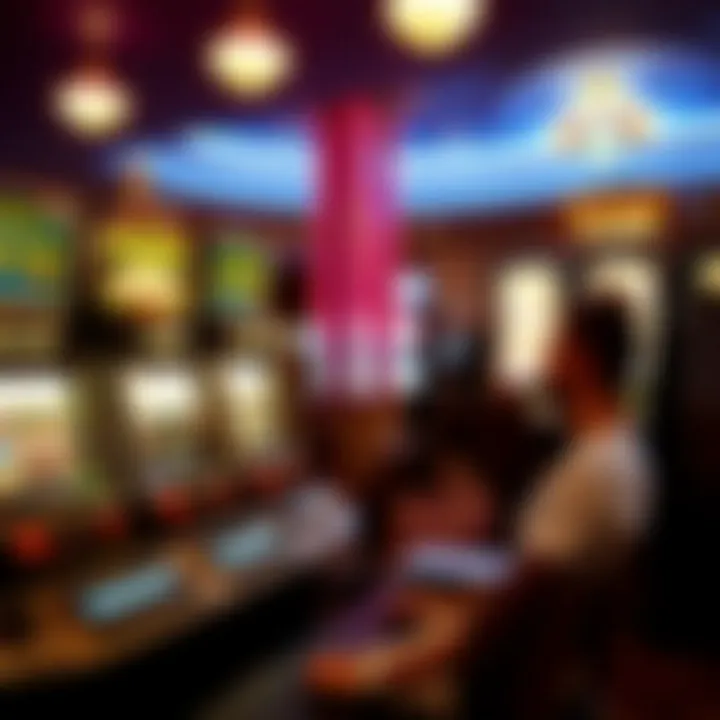 A serene gaming environment highlighting player preferences in selecting a slot machine
