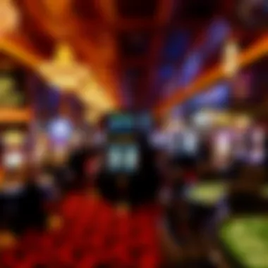 Interior view of the casino floor with gaming tables