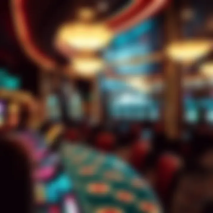 Trendy casino interior with engaging customer experiences