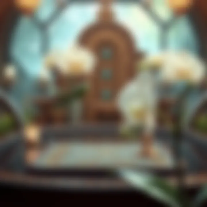 Thematic background design of White Orchid slot