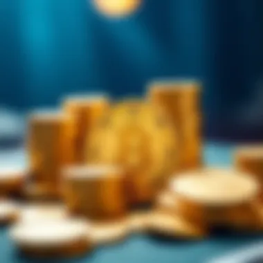 Illustration depicting coins and rewards