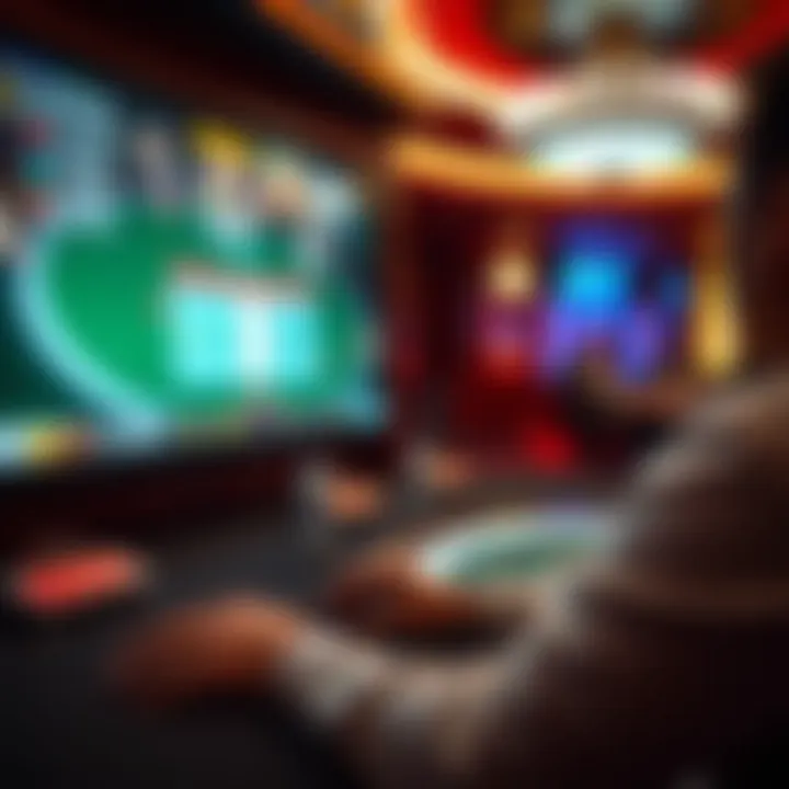 Engaging User Interface in Blackjack Games A player engaging with an immersive blackjack game interface