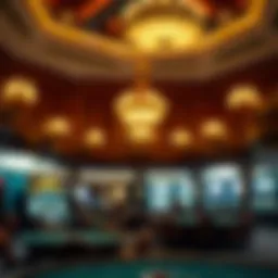 Elegant interior of a casino showcasing classic design elements