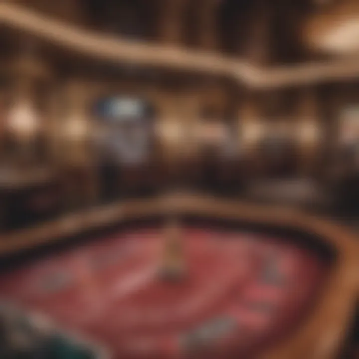 Luxurious cruise ship casino interior