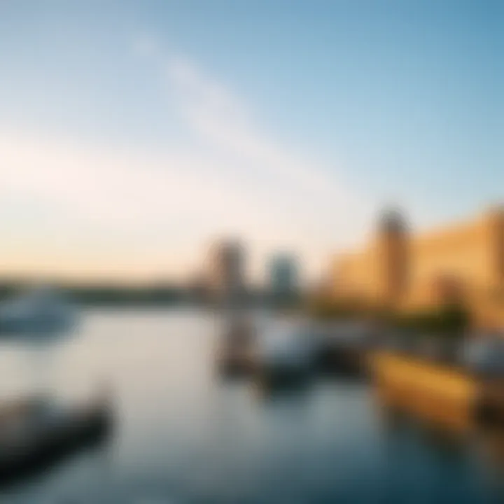 Scenic view of the waterfront and surrounding landscape of Encore Boston Harbor