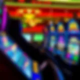 Vibrant depiction of online slot machine interfaces showcasing variety