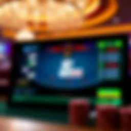 A vibrant digital interface showcasing online blackjack gameplay