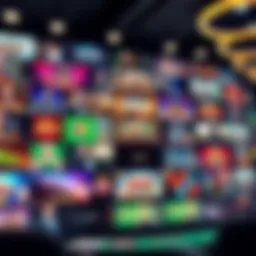 A vibrant collage of various online gaming interfaces showcasing diverse genres.