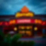 Vibrant Entrance of Harrah's Casino Exterior view of Harrah's Casino North Carolina showcasing its vibrant entrance