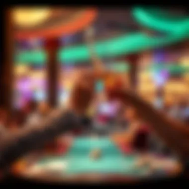 Celebration in High-End Lounge Champagne toast in a high-end casino lounge