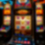 Detailed view of a high RTP slot machine interface
