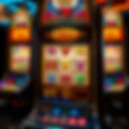 Detailed view of a high RTP slot machine interface