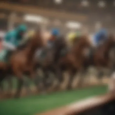 A group of enthusiasts watching a horse race