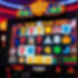 A vibrant Hot Shots Slots game interface showcasing unique symbols and gameplay mechanics