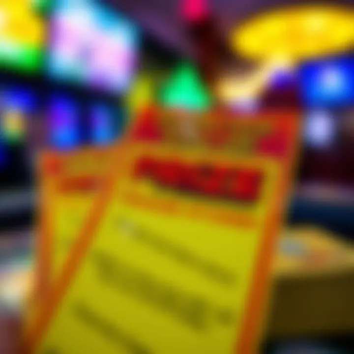 Exciting Prize Options Colorful scratch-off tickets with potential prizes