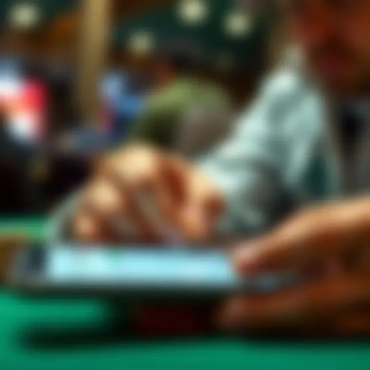 A close-up of a person checking their earnings on a mobile app