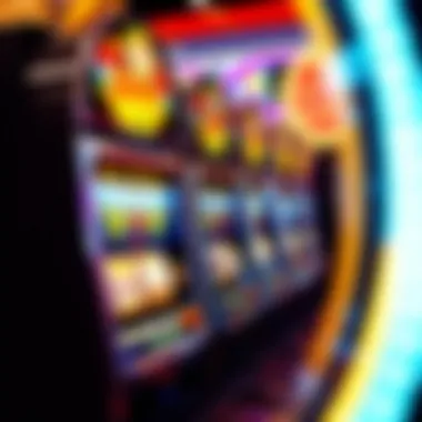 Vibrant Slot Machine Display Vibrant slot machine display in a Las Vegas casino