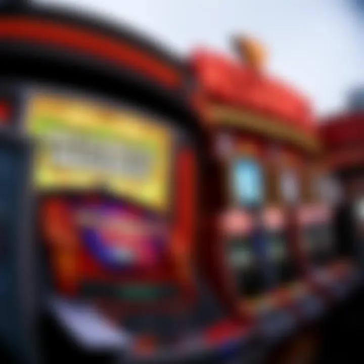 Exterior view of a famous casino featuring Megabucks machines