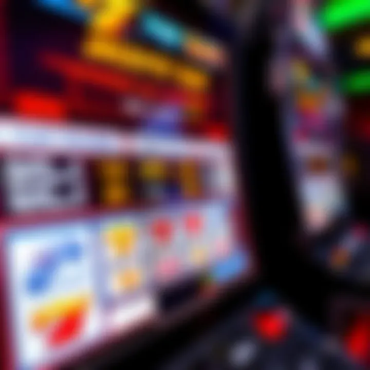 A digital display showing payout percentages and odds for a jackpot slot