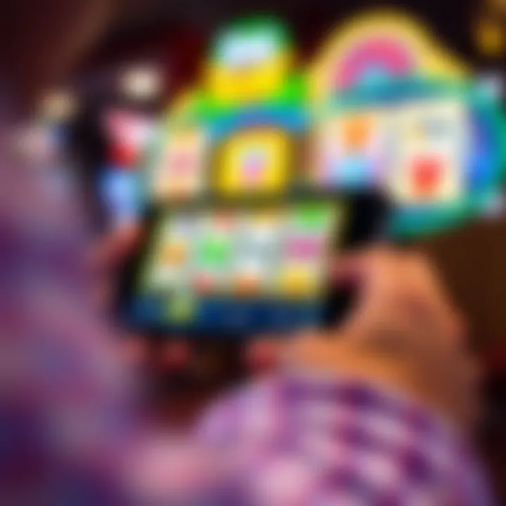 Experience the Thrill of Slots on Your Mobile Device A close-up of a mobile device displaying a popular slot game in action