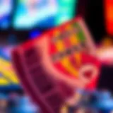 A vibrant Powerball ticket with colorful graphics representing hope and excitement.