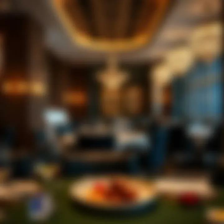 Luxurious dining area with gourmet cuisine