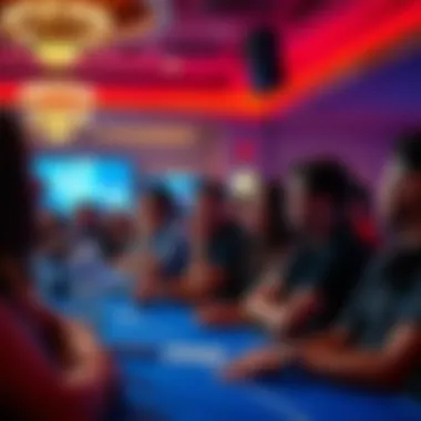 Live entertainment event with performers engaging the audience