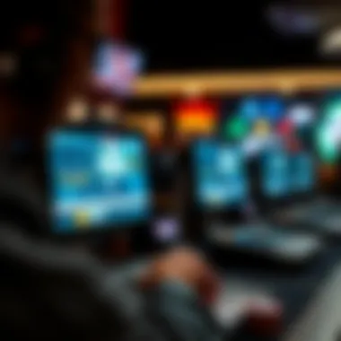 Technology's Role in Online Poker A close-up of modern gaming technology enhancing online poker experiences