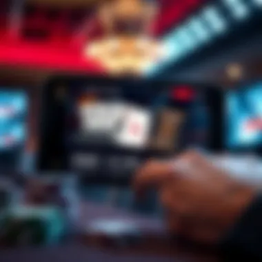 Visual representation of a poker app interface showcasing unique features