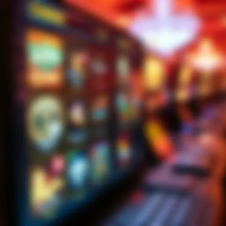 Casino Game Selection Interface Digital interface showcasing casino game selection