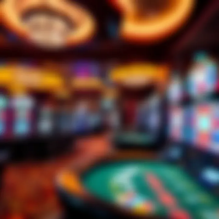 Vibrant Gaming Floor at Showboat Casino Hotel Luxurious gaming floor with various slot machines and table games