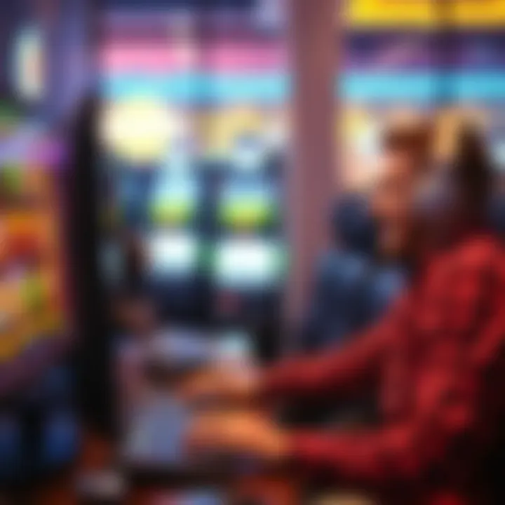 A player enjoying free slots on a computer
