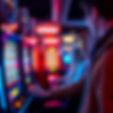A close-up of a player engaging with a slot machine, highlighting user experience.