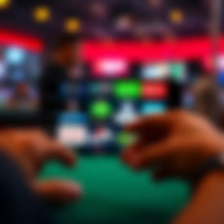 Various sports betting platforms displayed on a mobile device